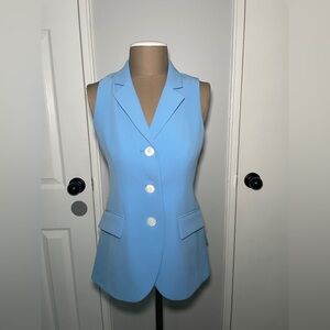 DEREK LAM #TS427304BST NWT Azure Sleeveless Blazer Vest Size 4